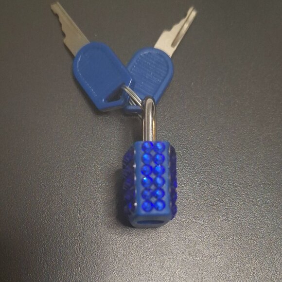 Small Bedazzled Locks with Keys, Bling Padlock - Picture 8 of 14